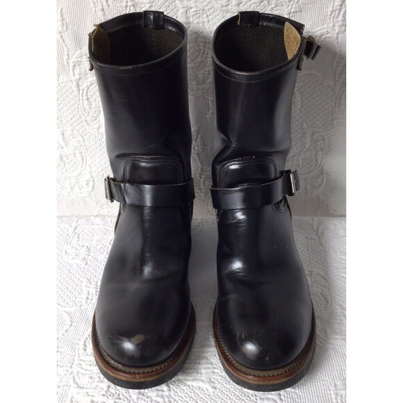 Vintage REDWING Engineer Boots Size 11.5D Black #01377 Motorcycle Biker Boot - Picture 1 of 10